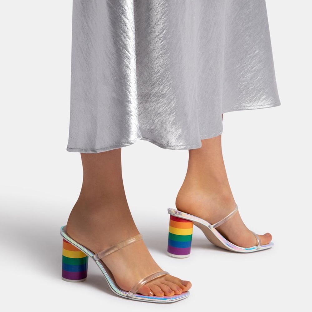 New Dolce Vita Trevor Project Rainbow Pride Heels 6.5
